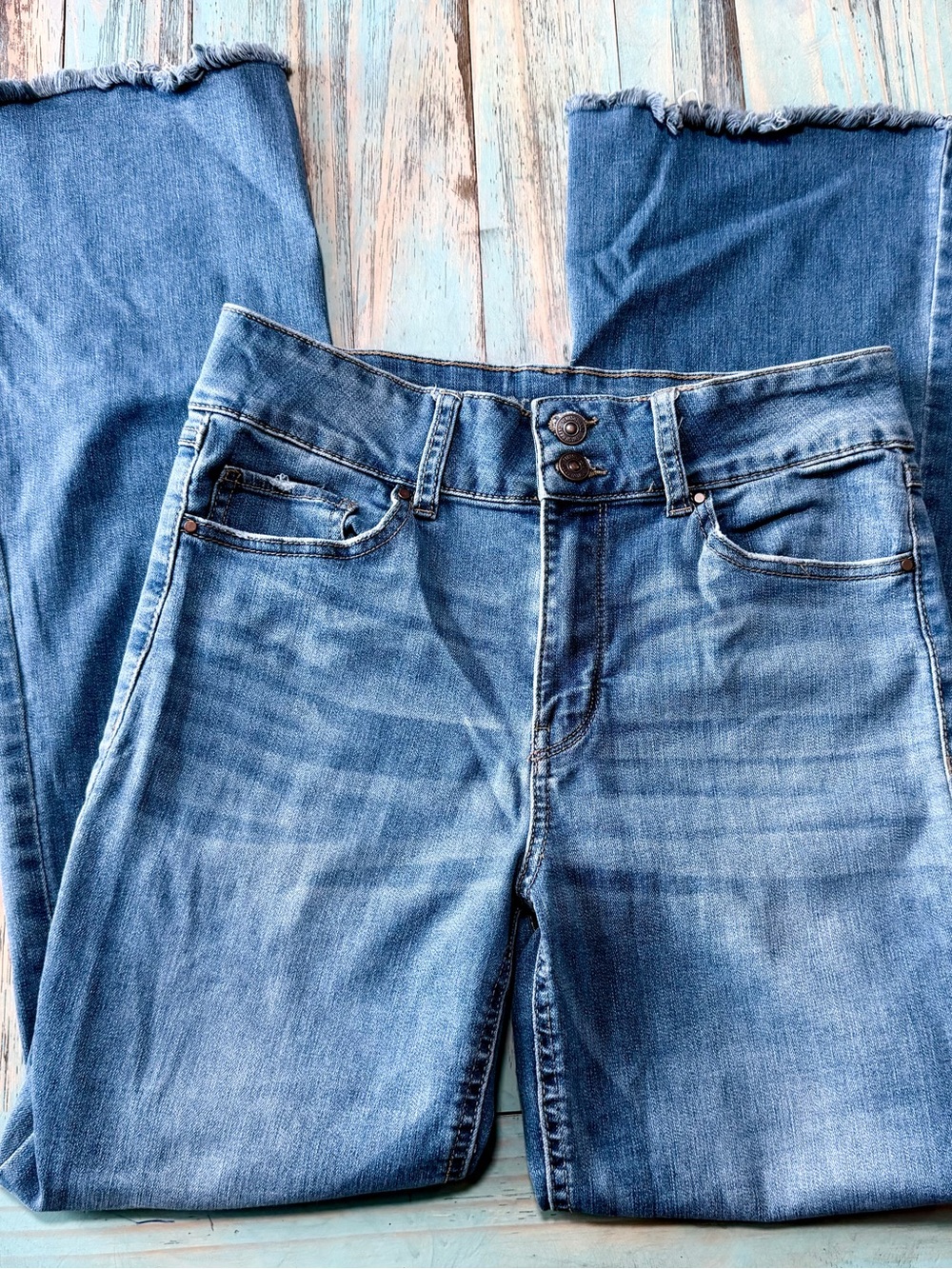 Rewash Women's Bootcut Jeans in Medium Blue Wash